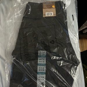 Carhartt relaxed fit washed twill dungarees 34x30 black new with tags